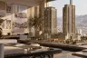 مجسم معماري تصوري لبرجين ومرافق متعددة الاستخدامات